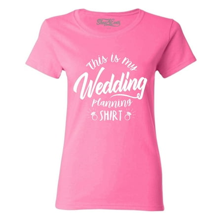 Linen Wedding Clothes - Shop4Ever Women's This Is My Wedding Planning Shirt Graphic T-Shirt