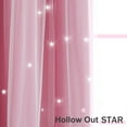 thumbnail image 5 of 2 Panel Star Curtains Hollow Out Blackout Curtains for Kids Room 52in Double Layer Star Cut Out Window Decor, 5 of 14