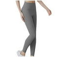 thumbnail image 4 of LEBONYARD Womens Pants Clearance,Women's Super High Waist Yoga Pants Fitness Running Training Stretchy Quick Dry Skinny Exercise Pants Gray S, 4 of 5
