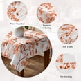 thumbnail image 5 of Burnt Orange Botanical Table Cloth Waterproof Tablecloths, Vintage Nature Flower Tablecloth Dining Table Cover for Kitchen Party Tabletop Outdoor, Square Tablecloth 60x60 Inch, 5 of 9