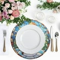 thumbnail image 4 of Ryvnso Christmas Snowman Round Plate Mats Dining Table Placemat Set of 4 for Holiday Decoration, 4 of 7
