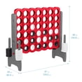 thumbnail image 3 of ECR4Kids Jumbo 4-To-Score Giant Game with 42 Rings and Reset Sliders, Outdoor Games, Red/Grey, 3 of 10