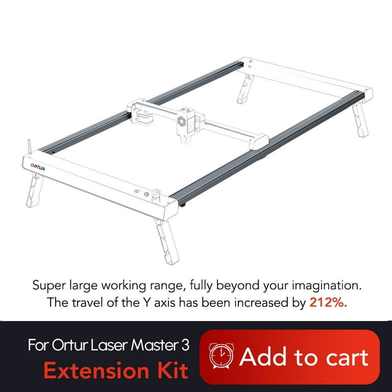  Ortur Laser Engraver Area Expansion Kit, Extension Kit for  Laser Master 3 Series Laser Cutter, Engraving Area is Expanded to 400 *  850mm(15.74 x 33.46 Inch) : Arts, Crafts & Sewing