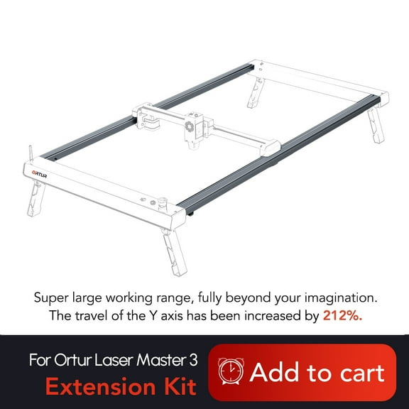Ortur Laser Engraver Area Expansion Kit, Extension Kit for Laser Master 3 Series Laser Cutter, Engraving Area is Expanded to 400 * 850mm(15.74 x 33.46 Inch)