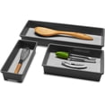 thumbnail image 4 of Madesmart Classic - Paquete de 3 bandejas de granito, colección clásica, almacenamiento multiusos, forro de agarre suave y patas de goma antideslizantes, duradero, sin BPA, 4 of 7