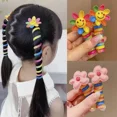 thumbnail image 3 of Bandas de goma elásticas para niña, 2 piezas, lazos para el pelo de alambre para teléfono, diademas en espiral, cuerda para el pelo, Coleta, accesorios para el cabello, 3 of 5