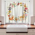 thumbnail image 2 of Ambesonne Forest Kitchen Curtains, Cartoon Wildlife Pattern, 55"x39", Multicolor, 2 of 3
