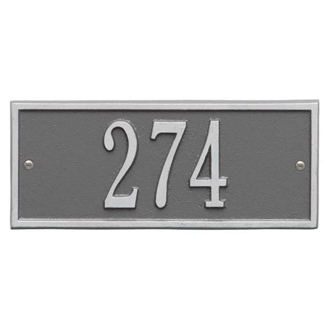 Whitehall Products 1230PS Mini Wall One Line Hartford Address Plaque, Pewter & Silver