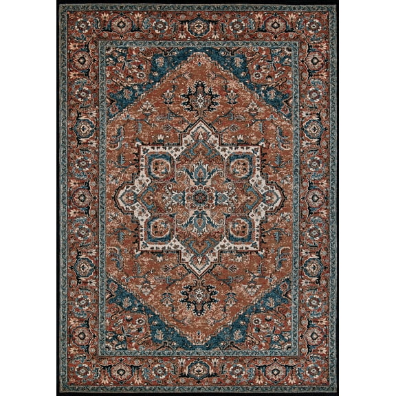 Couristan Old World Classics Antique Mashad Wool Area Rug, 5'3" x 7'6", Burnished Clay