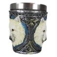 thumbnail image 4 of Ebros Full Moon Alpha Wolf 2-Ounce Shot Glass Resin With Stainless Steel Liners, 4 of 7