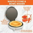 thumbnail image 2 of MasterChef Waffle Cone and Bowl Maker- Includes Shaper Roller and Bowl Press- Homemade Ice Cream Cone Baking Cookie Iron Machine, Fun Kitchen Appliance for Sundae Parties, 2 of 6