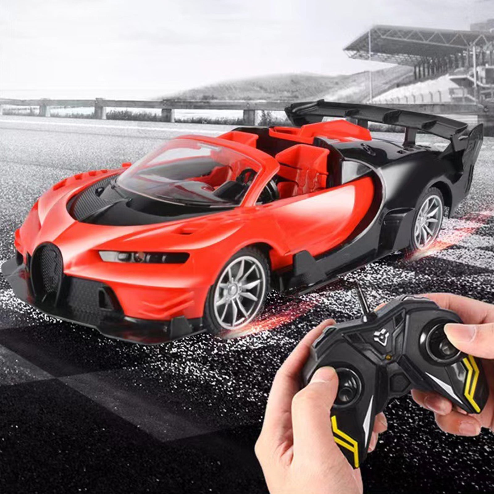 Viflosae Remote Control Car Remote Control Car For Boys,Rechargeable 1/18 RC Cars Toys,Simulation Sport Racing Car Model With Headlight Present Christmas Birthday Kids Toys Car