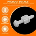 thumbnail image 4 of Uxcell 8Pcs Tornillos de bisagra de asiento de inodoro, tornillo de bisagra de plástico universal blanco con tuercas y arandelas para fijar el asiento superior del inodoro, 4 of 6