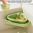 thumbnail image 3 of Triangular Sink Basket Double-layer Home Kitchen Paste Washing Vegetables Fruit And Vegetable Food Filter Storage Basket, 3 of 7