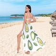 thumbnail image 6 of FORMRS Womens Long Sarong Beach Wrap Semi-Sheer Bikini Skirt Bathing Swimsuit Cover Up, Avocado, 6 of 7