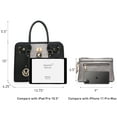 thumbnail image 4 of MKP Women Satchel Two tone Handbags Purses Top Handle Tote with Wallet 2pcs Bag Set, 4 of 9