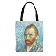 thumbnail image 1 of de hombro clásico con estampado de pintura al para mujer, de pya reutilizable con estampado de para el trabajo, libros, Auto BLESIY Bolso de lona Ladise, 1 of 6