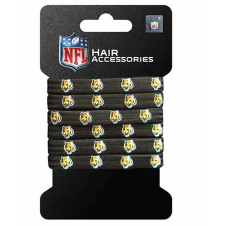 NFL Cincinnati Bengals Hair Accessory 6-Elastic Ponytail Bands