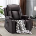 thumbnail image 2 of Vicluke Power Lift Recliner Chair with Massage and Heat for Elderly, PU Leather Electric Recliner Sofa with Side Pocket, Cup Holders and USB Port for Living Room( Brown ), 2 of 9
