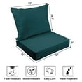 thumbnail image 2 of Vargottam Outdoor Deep Seat Patio Cushions Set 2pcs Seat Set All Weather Replacement Cushion Patio Seat And Back Cushion Set 25"x25"x5" Inches-Teal Blue, 2 of 9