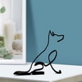 thumbnail image 5 of Escultura de pared de arte minimalista de perro de metal, estatua de arte de dibujo de línea de perro geométrico de alambre de metal abstracto, decoración de pared de sala de estar, 5 of 5