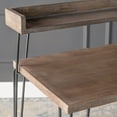 thumbnail image 3 of Cody 2 Tier Brown Fir Wood and Metal Desk, 3 of 3