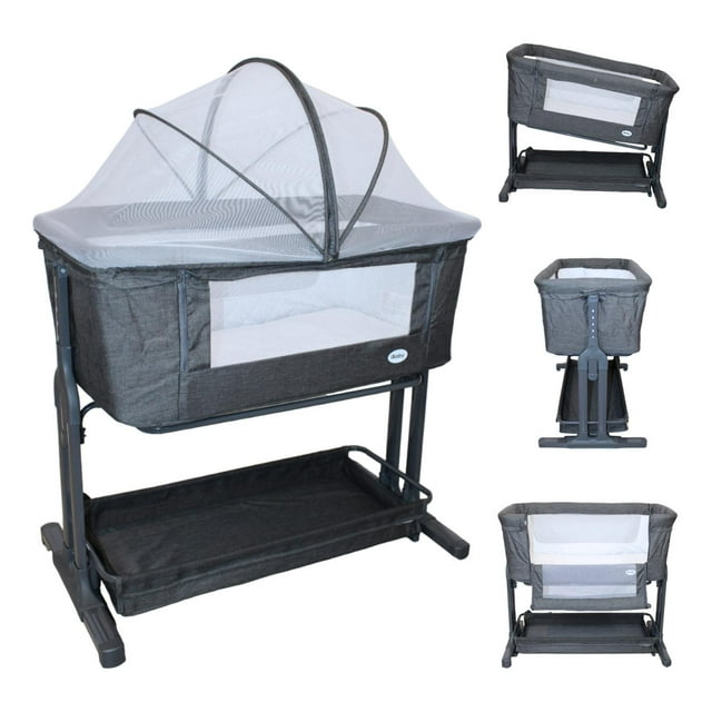 Cuna Colecho Para Bebé Antireflujo Mosquitero Ibaby Calcata negro