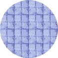 thumbnail image 1 of Ahgly Tapis Rond Lavable en Machine Intérieur Transitionnel Bleu Ardoise Clair, 6 Pieds Rond, 1 of 7