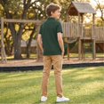 thumbnail image 3 of Abcomgle White Polo Shirts for Boys Short Sleeve Pique Polo Shirts Button Down Solid Color School Uniform Shirts Moisture Wicking Collared Performance Polo Shirts for Boys, 3 of 6