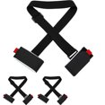 thumbnail image 1 of 6 Picece Adjustable Ski Shoulder Carrier Ski Shoulder Lash Handle Straps The Shoulder Strap is Also a Boot Strap（black+red), 1 of 5