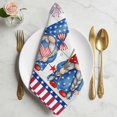 thumbnail image 2 of 4th of July Cloth Napkins, USA Flag Independence Day Blue Red Gnomes Washable and Reusable Dinner Napkins Set of 2, Table Napkin for Kitchen Party Birthday Wedding Hotel Housewarming 20"x20", 2 of 9