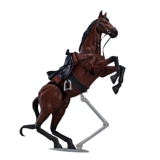 Figura de caballo modelo caballo estatuilla decoración del hogar colección muñeca juguetes regalos adorno marrón