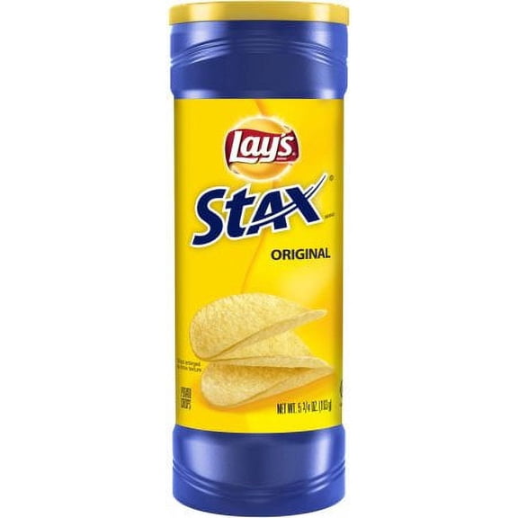 Lay's Stax Original Potato Crisps 5.5 oz (Pack of 12)