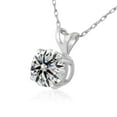 thumbnail image 2 of SuperJeweler 1 Carat Diamond Solitaire Necklace in 14 Karat White Gold for Women, 2 of 4
