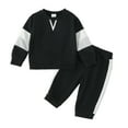 thumbnail image 1 of Qudderr Infant Baby Boys Girls Spring Fall Long Sleeve Pullover Sweatshirt Tops+ Jogger Pants Tracksuit Set 2PCS Outfit, 1 of 9