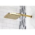 thumbnail image 2 of Kingston Brass K250A2CK Shower Scape 9-5/8" Square Shower Head with Shower Arm, Polished Brass, 2 of 5