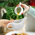 thumbnail image 4 of 1pc Home Ceramic Gravy Boat Saucier Sauce Jug Seasoning Storage Container, 4 of 8
