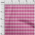 thumbnail image 1 of oneOone Cotton Cambric Pink Fabric Argyle Check Fabric For Sewing Printed Craft Fabric By The Yard 56 Inch Wide, 1 of 4