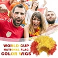 thumbnail image 4 of Peluca de color bandera para la peluca – Peluca afro tricolor explosión, fibra sintética ligera, gorra, talla única, accesorio reutilizable para ferias, 4 of 5