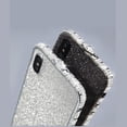 thumbnail image 3 of Compatible with iPhone XR Bling Glitter Case for Women Cute Diamond Rhinestone with Shiny Sparkly Sticker Skin Plating Metal Bumper Frame Edge Protective Cover Girly Fashion Luxury Case Black, 3 of 12