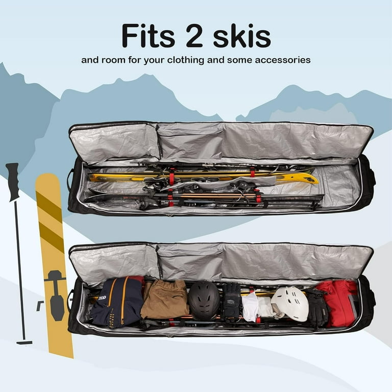 BeltGo Rolling Ski/Snowboard Bag with Wheels for Air Travel