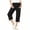 Black, variant on OGLCCG Girl's Cargo Capris with Pockets Casual Elastic Waist Straight Leg Capri Pants Lightweight Baggy Cargo Pants for Hiking 5-16 Years