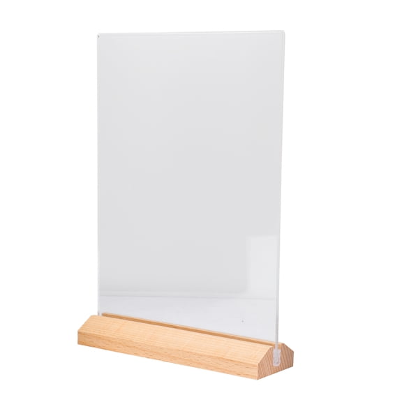 Guangmc Wooden Base Sign Display Holder Stand - 21X14.8CM