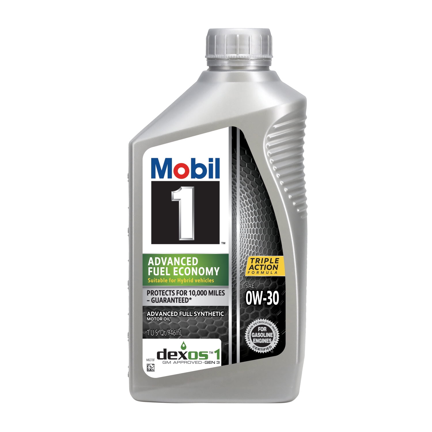 Mobil 1 Advanced Fuel Economy Full Synthetic Motor Oil 0W 30 1 Qt 