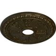 thumbnail image 3 of Ekena Millwork 18 1/8"OD 3 5/8"ID x 1 1/8"P Raymond Ceiling Medallion (Fits Canopies up to 5 1/8"), Hand-Painted Green Gold, 3 of 5