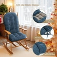 thumbnail image 3 of Rocking Chair Cushion - Chenille Fabric, High-Density Sponge, Durable Comfort Non-Slip Bottom Tufted Seat Pads with Ties, Chenille︱, 3 of 7