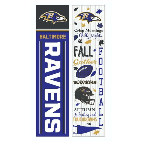 Baltimore Ravens 47" Double Sided Fall Leaner Fan Sign