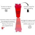 thumbnail image 3 of Magiko Motivational Protein Shaker, 2-Pack 28oz Nutrition Water Bottle, Red/Blue, 3 of 6