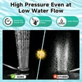 thumbnail image 3 of BRIGHT SHOWERS High Pressure Shower Head with Handheld, 9 Spray Settings Showerhead Built in Power Wash to Clean Tub and Pets, Extra Long 69" Hose, Adjustable Bracket, Chrome, 3 of 8