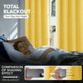 thumbnail image 3 of Deconovo Total Blackout Curtains for Living Room, Thermal Insulated, 2 Panels, 52"x63", Yellow, 3 of 9